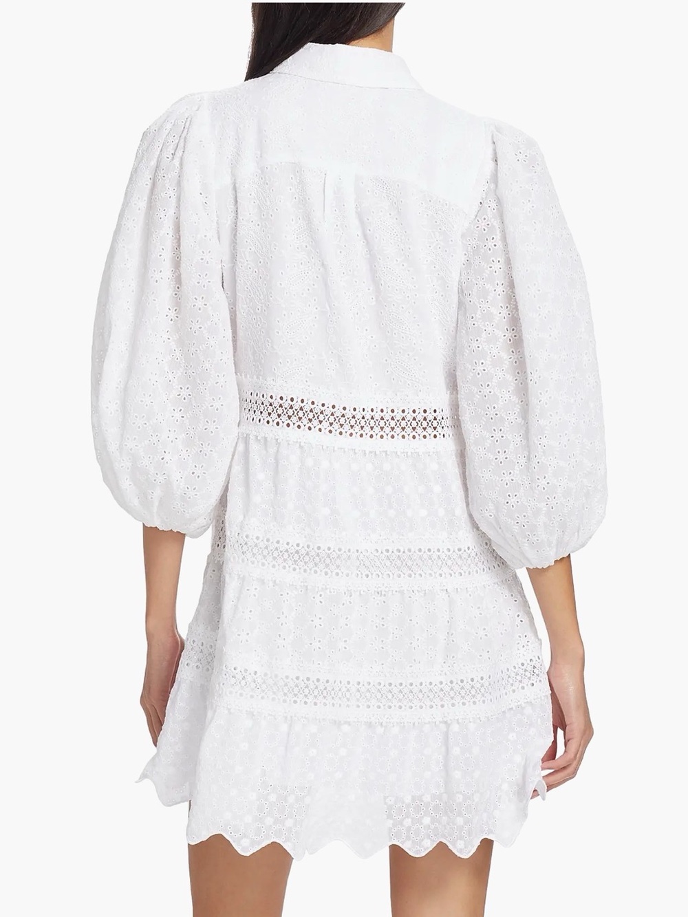 Alice + Olivia Blakesley Jacquard Mini Dress in White Women’s Size 4 - Picture 2 of 6